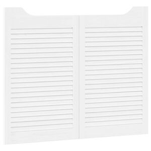 vidaXL Kladivov&eacute; dvere 2 ks 80 x 50 cm Borovicov&yacute; mas&iacute;v Biela