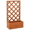vidaXL Z&aacute;hradn&yacute; kvetin&aacute;č s mriežkou oranžov&yacute; 50x25x90 cm mas&iacute;vne jedľov&eacute; drevo