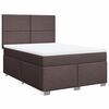 vidaXL Boxspring posteľ s matracom tmavohned&aacute; 140x190 cm l&aacute;tka