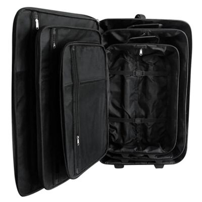 vidaXL Päť-dielna súprava batožiny, čierna