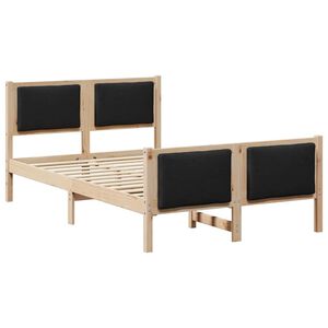 vidaXL R&aacute;m postele s čelnou doskou Čierna 120 x 200 cm l&aacute;tka