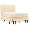 vidaXL Posteľn&yacute; r&aacute;m boxspring s matracom kr&eacute;mov&yacute; 140x200 cm l&aacute;tka