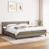 vidaXL Boxspring posteľ s matracom sivohned&yacute; 200x200 cm l&aacute;tka