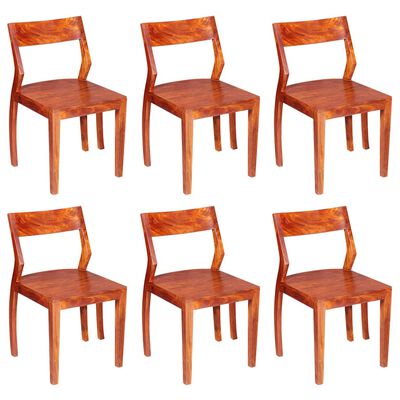 vidaXL Jedálenské stoličky 6 ks sheeshamové a akáciové drevo