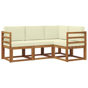 vidaXL Z&aacute;hradn&aacute; s&uacute;prava gaučov s vank&uacute;&scaron;om 4 pcs Pr&iacute;rodn&aacute; a kr&eacute;mov&aacute;