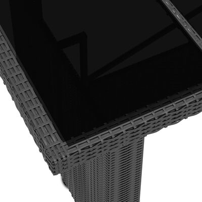 vidaXL 11dielny vonkajší jedálenský set so sedákmi polyratanový čierny