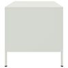 vidaXL Konferenčný stolík bela 68x50x50,5 cm oceľ