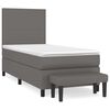 vidaXL Boxspring posteľ s matracom siv&aacute; 80x200 cm umel&aacute; koža
