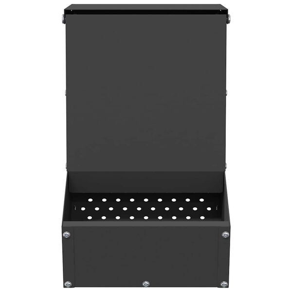 vidaXL Kŕmidlo pre kr&aacute;liky Čierna 17,5 x 26 x 28,5 cm