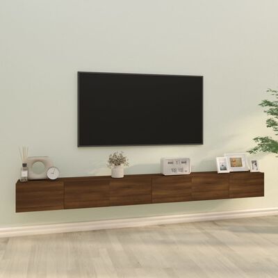 vidaXL 3-dielna sada TV skriniek hnedý dub spracované drevo