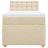 vidaXL Boxspring posteľ s matracom kr&eacute;mov&aacute; 100x200 cm l&aacute;tka