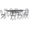 vidaXL Z&aacute;hradn&yacute; jed&aacute;lensk&yacute; set 9 ks Antracitov&aacute; 212 x 90 x 76 cm
