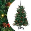 vidaXL Umel&yacute; vianočn&yacute; stromček Zelen&aacute; 150 cm PVC, kov a plast