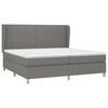 vidaXL Boxspring posteľ s matracom tmavosiv&aacute; 200x200 cm l&aacute;tka