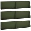 vidaXL Oporn&yacute; m&uacute;r 6 ks 100 x 12 x 30 cm Oceľ Olivovo zelen&aacute;