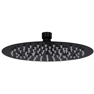 vidaXL Dažďov&aacute; sprchov&aacute; hlavica, oceľ 20 cm, okr&uacute;hla, čierna