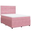 vidaXL Posteľn&yacute; r&aacute;m boxsping s matracom ružov&yacute; 140x190 cm zamat