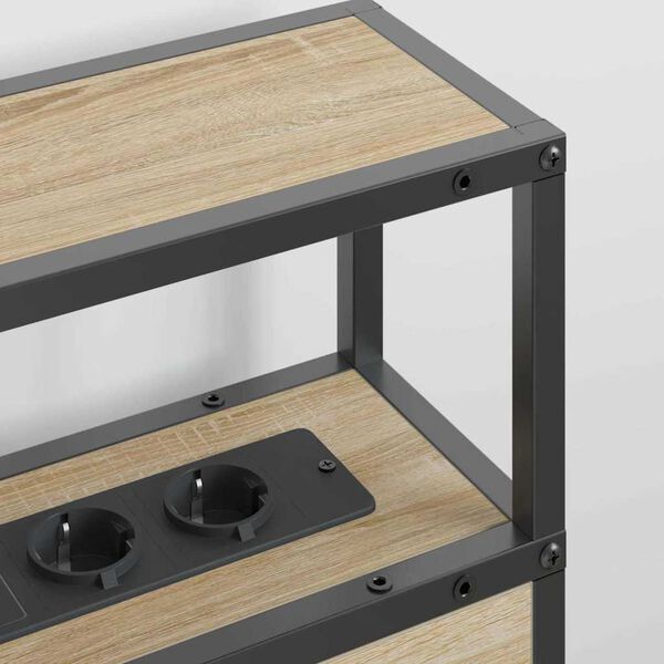 vidaXL &Uacute;ložn&eacute; čelo s poličkou dub sonoma 160 cm Kompozitn&eacute; drevo