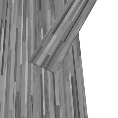 vidaXL Podlahové dosky z PVC 4,46 m² 3 mm, samolepiace, pruhované sivé