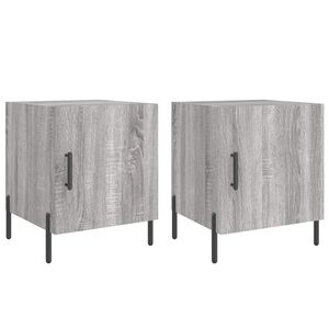 vidaXL Nočn&eacute; stol&iacute;ky 2 ks siv&yacute; dub sonoma 40x40x50 cm kompozitn&eacute; drevo
