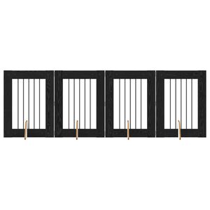 vidaXL Br&aacute;na pre psov so stojanmi 4 pcs Čierny dub 60 x 80 cm