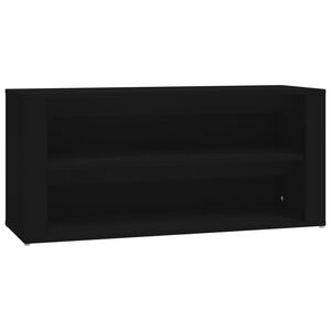 vidaXL Reg&aacute;l na top&aacute;nky čierny 100x35x45 cm spracovan&eacute; drevo
