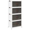 vidaXL stohovateľn&yacute; &uacute;ložn&yacute; box kolesami 4poschodov&yacute; 75L 64x40x141,5 cm