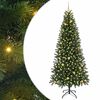 vidaXL Umel&yacute; vianočn&yacute; stromček s 300 LED-i Zelen&aacute; 240 cm PE a PVC