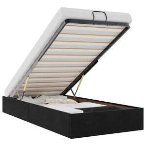 vidaXL Osmansk&yacute; r&aacute;m postele bez matraca čierna 90x200 cm zamat