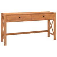 vidaXL Písací stôl s 2 zásuvkami 140x40x75 cm, tíkové drevo