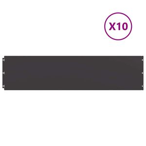vidaXL Obruby tr&aacute;vnika 10 ks Čierna 35x103cm Oceľ valcovan&aacute; za studena