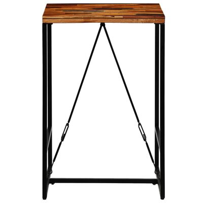 vidaXL Barový stôl, recyklovaný masív 70x70x106 cm