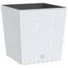 vidaXL Kvetin&aacute;č s vyberateľnou vložkou biely 21 / 32 l PP ratan