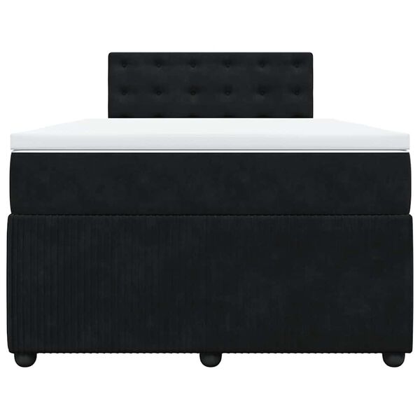 vidaXL Posteľn&yacute; r&aacute;m boxspring s matracom čierny 120x200 cm zamat