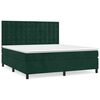 vidaXL Posteľn&yacute; r&aacute;m boxsping s matracom tmavozelen&yacute; 160x200 cm zamat