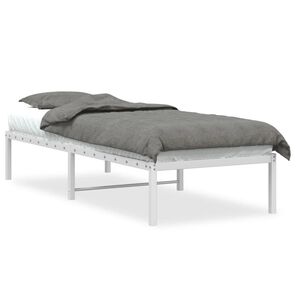 vidaXL Kovov&yacute; posteľn&yacute; r&aacute;m biely 75x190 cm