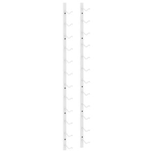 vidaXL N&aacute;stenn&yacute; stojan na v&iacute;no na 12 flia&scaron; biely železn&yacute;