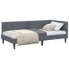 vidaXL Rohov&yacute; r&aacute;m postele Tmavo &scaron;ed&aacute; 100 cm x 200 cm Zamat