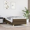 vidaXL Boxspring posteľ s matracom tmavohnedá 100x200 cm látka
