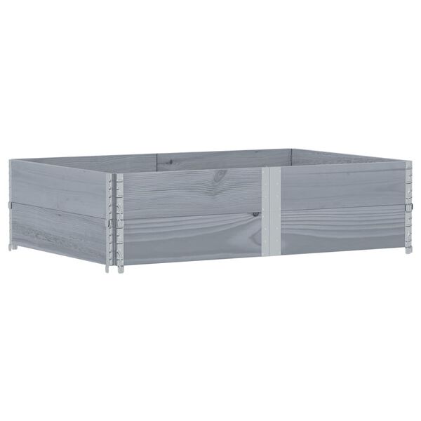 vidaXL Paletov&eacute; ohr&aacute;dky 2 ks siv&eacute; 100x100 cm borovicov&yacute; mas&iacute;v