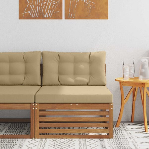 vidaXL Outdoor stredn&aacute; pohovka Pevn&eacute; ak&aacute;ciov&eacute; drevo Pr&iacute;rodn&aacute;