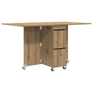 vidaXL Jed&aacute;lensk&yacute; st&ocirc;l 140 x 80 x 77 cm Kompozitn&eacute; drevo Dub artisan