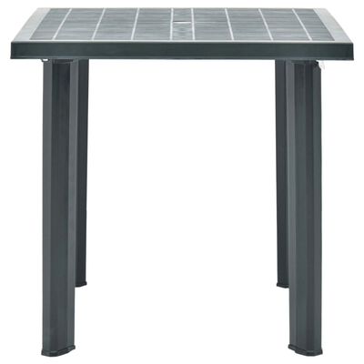 vidaXL Záhradný stôl, zelený 80x75x72 cm, plast