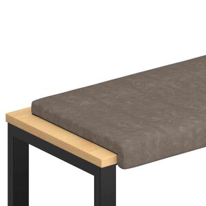 vidaXL Vank&uacute;&scaron; na lavičku Umel&aacute; koža Siv&aacute; Hĺbka 35 cm