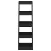 vidaXL Knižnica/deliaca stena čierna 40x30x135 cm