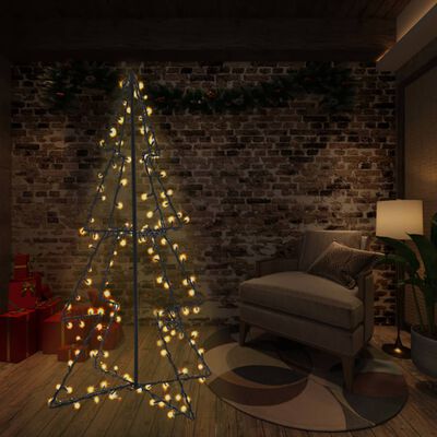 vidaXL Vianočný stromček, kužeľ, 240 LED, dovnútra aj von 115x150 cm