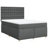 vidaXL Boxspring posteľ s matracom tmavosiv&aacute; 140x190 cm l&aacute;tka