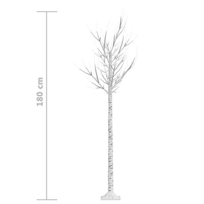 vidaXL Vianočný stromček/vŕba 180 LED 1,8 m, teplá biela, dovnútra/von