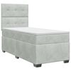 vidaXL Posteľ boxspring s matracom Svetlosiv&aacute; 90 x 190 cm Zamat