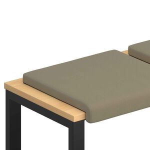 vidaXL Vank&uacute;&scaron; na lavičku 2 ks Text&uacute;rovan&aacute; zamat Khaki Hĺbka 35 cm